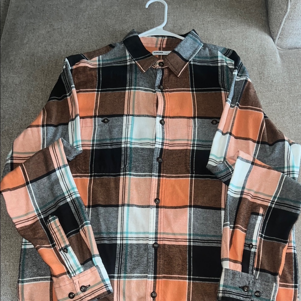 Plaid Button-Up Shirt